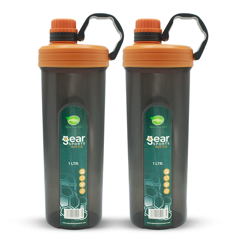 Gear Sports Water Bottle Large Pack of 2 - (1Ltr)
