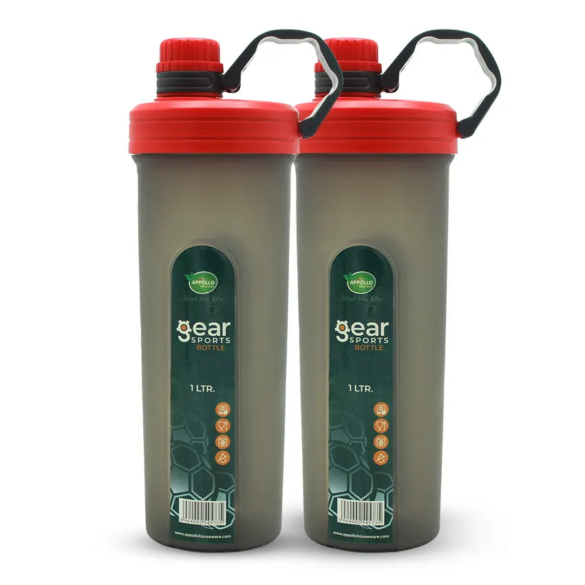 Gear Sports Water Bottle Large Pack of 2 - (1Ltr)