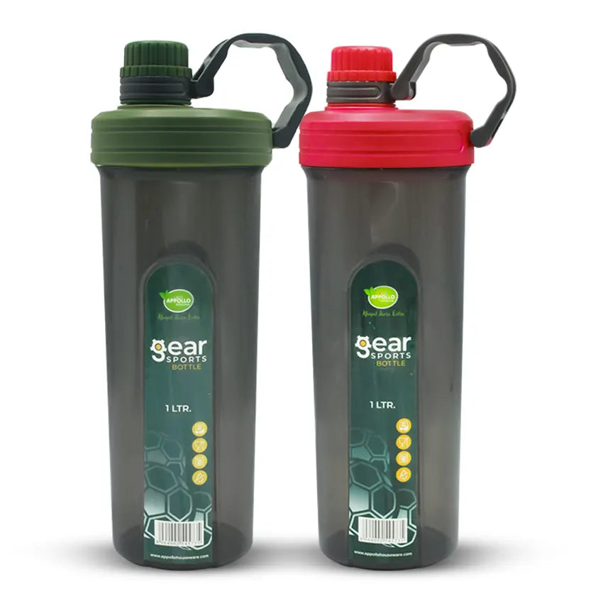 Gear Sports Water Bottle Large Pack of 2 - (1Ltr)