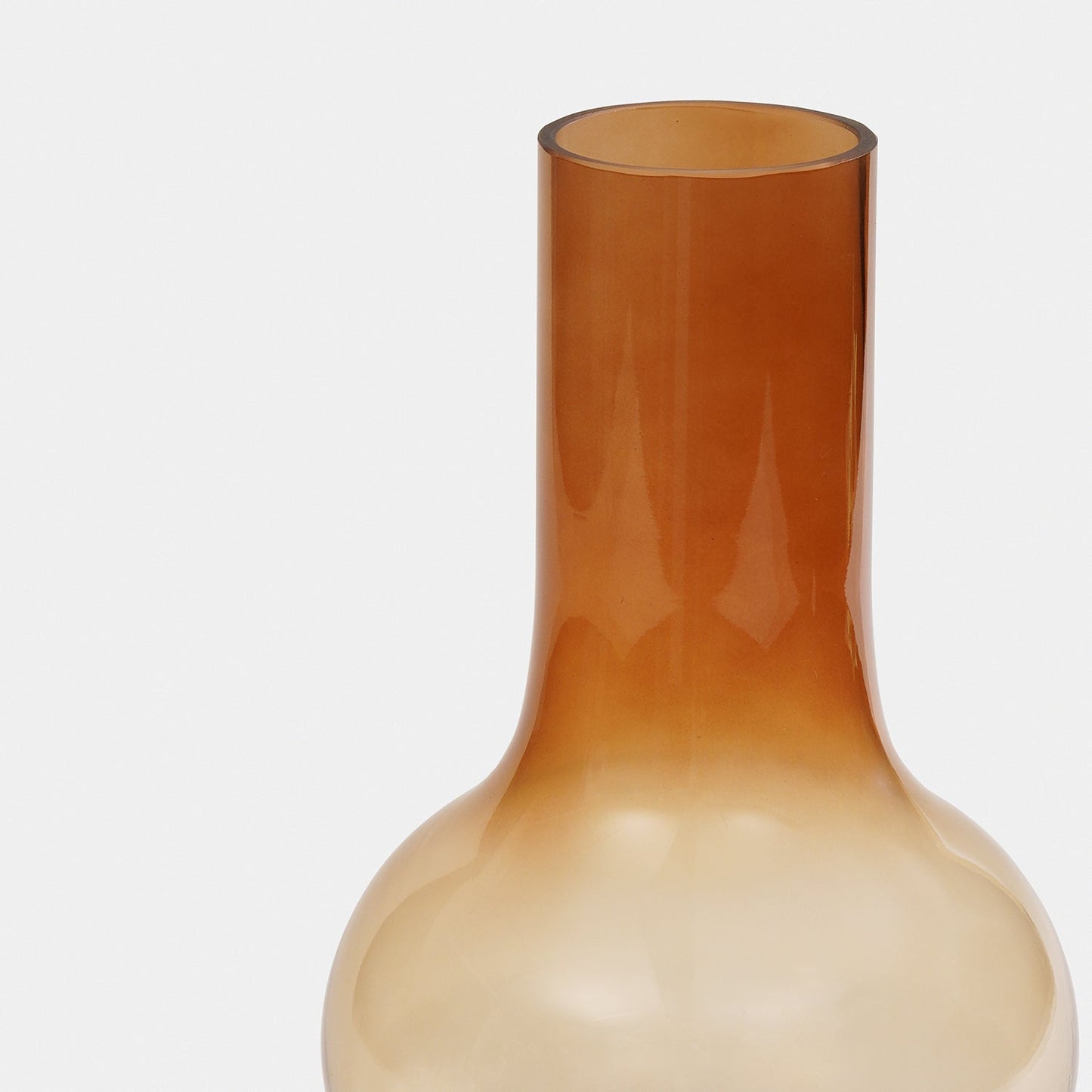 Brown Ombre Textured Glass Vase