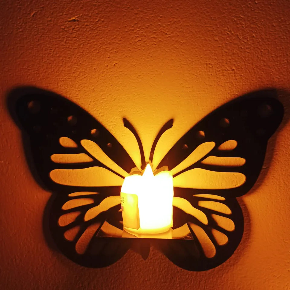 Pack of 3 Butterfly Wall Candle