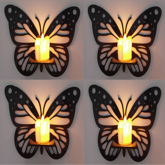 Pack of 3 Butterfly Wall Candle